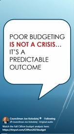 Poor budgeting is not a crisis — it's a predictable outcome